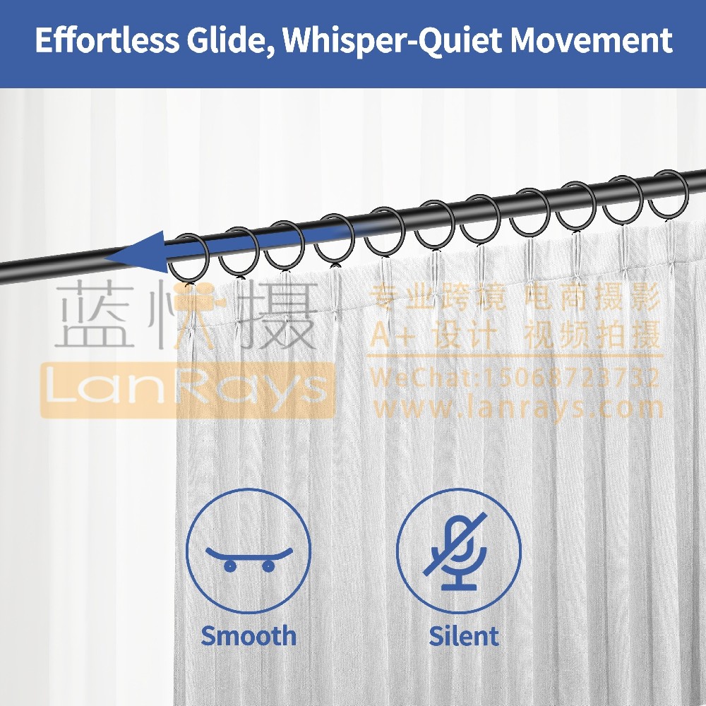 亚马逊产品拍摄主图设计-窗帘环